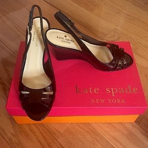 Kate Spade Charlee High Heel Wedge Sandals, Black